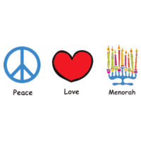 Peace Love Menorah Design