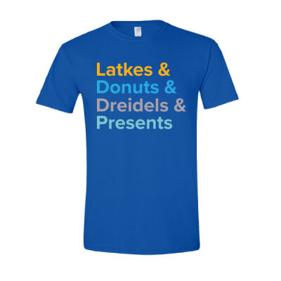 Latkes and Donuts - Adult Unisex T-Shirt Thumbnail